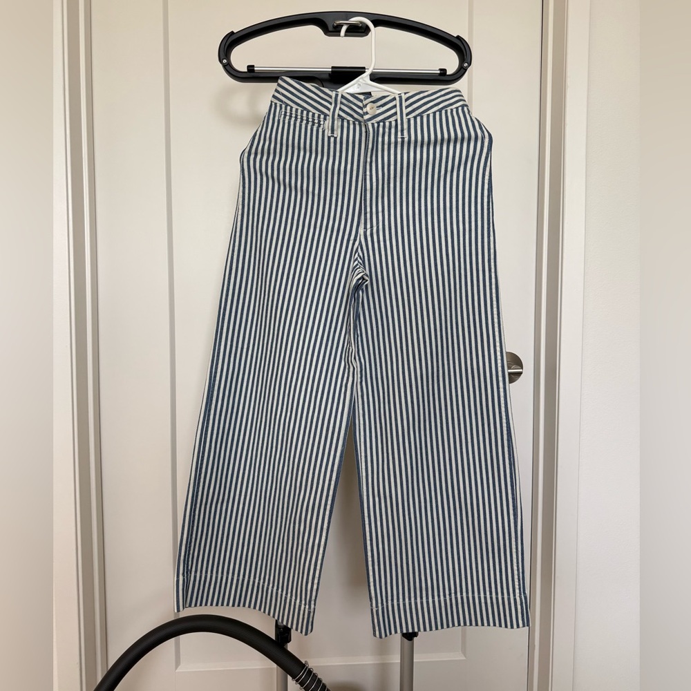 Striped Wide-Leg Pants
